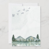 Baby shower des montagnes Invitation | Evénement v (Dos)