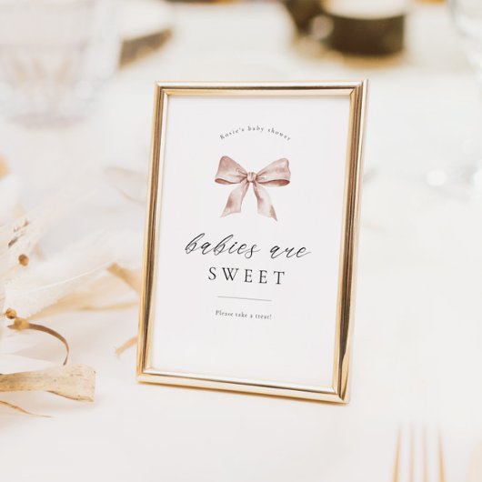 Baby shower dessert tafel teken met boog ontwerp poster