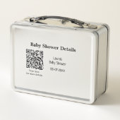 BABY SHOWER DETAILS QR SCAN CODE MINIMAL MODERN RU (Achterkant)