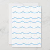 Baby shower d'été Blue Waves Invitation Motif (Dos)