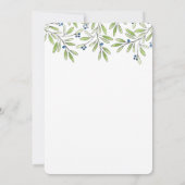 Baby shower d'été Blueberry Foliage Invitation (Dos)