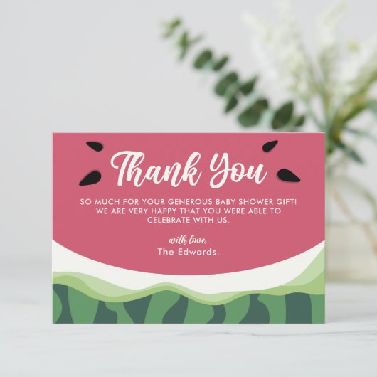 Baby shower d'été de Merci de pastèque douce (Debout devant)