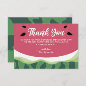 Baby shower d'été de Merci de pastèque douce (Devant / Derrière)