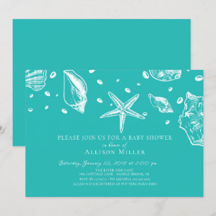 Baby shower d'été Sea Shells Invitation