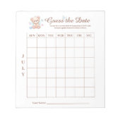 Baby shower devine le Bloc-notes d'activité Date G (Devant)