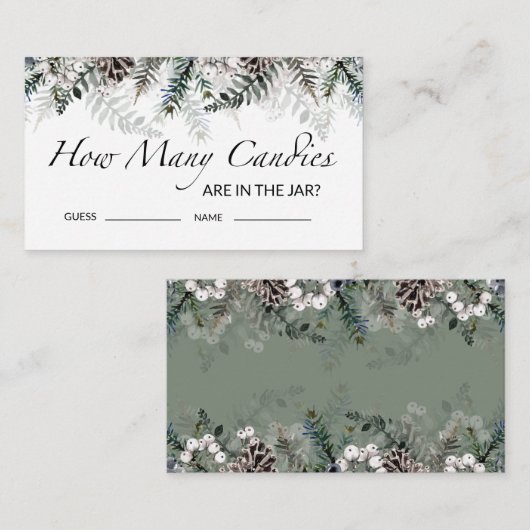 Baby shower Devinez combien de bonbons carte de bo (Devant / Derrière)