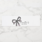 Baby shower d'Halloween Bow noir Étiquette bouteil (Étiquettes simples)