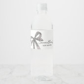 Baby shower d'Halloween Bow noir Étiquette bouteil (Devant)