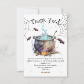 Baby shower d'Halloween Boy Cute Merci bleu (Devant)