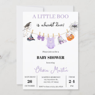 Baby shower d'Halloween mignonne Invitation pour f