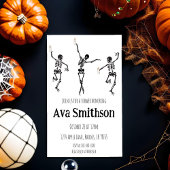 Baby shower d'Halloween noir et blanc Invitation