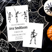 Baby shower d'Halloween noir et blanc Invitation
