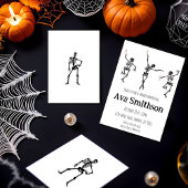 Baby shower d'Halloween noir et blanc Invitation