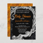 Baby shower d'Halloween Spiderweb Invitation (Devant / Derrière)