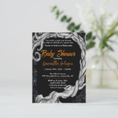Baby shower d'Halloween Spiderweb Invitation (Debout devant)