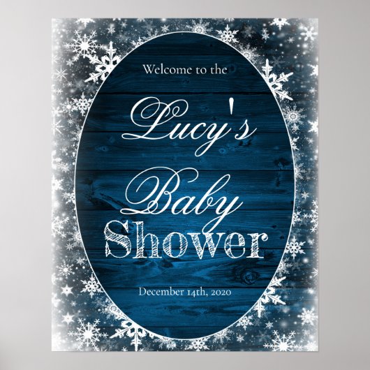 Baby shower d'hiver Affiche de bienvenue (Devant)