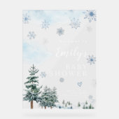 Baby shower d'hiver Affiche de bienvenue, Baby sho (Recto)