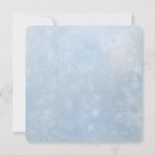 Baby shower d'hiver Blue Snowflake Invitation (Dos)