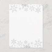 Baby shower d'hiver Carte conseil Silver Snowflake (Dos)
