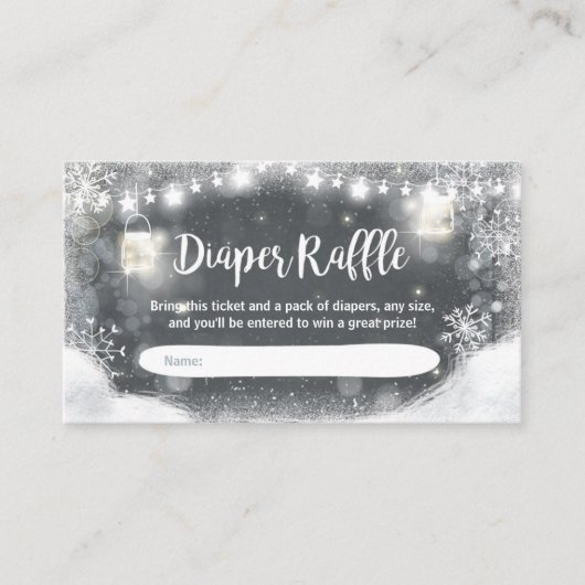 Baby shower d'hiver Carte de rousseur de couches N (Devant)