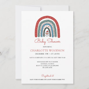 Baby shower d'hiver de Noël Invitation