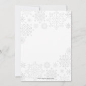 Baby shower d'hiver gris rose  Invitation (Dos)
