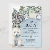 baby shower d'hiver invitation à la douche bébé (Devant)