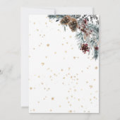 Baby shower d'hiver Invitation Bois (Dos)