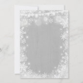 Baby shower d'hiver Invitation Genre Neutre Blanc (Dos)