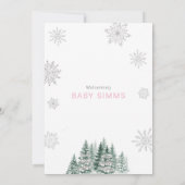Baby shower d'hiver Invitation Il fait froid dehor (Dos)