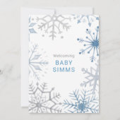 Baby shower d'hiver Invitation Il fait froid dehor (Dos)
