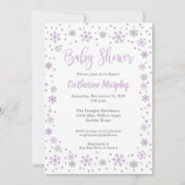 Baby shower d'hiver Invitation Lavender Parties sc (Devant)
