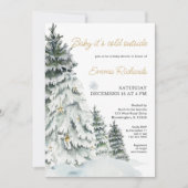 Baby shower d'hiver Invitation neutre genre (Devant)