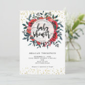 baby shower d'hiver invitation parties scintillant (Debout devant)