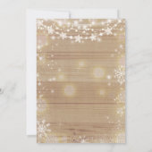 Baby shower d'hiver Invitation Rustique Blanc (Dos)