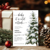 Baby shower d'hiver Invitation set, bébé il fait f