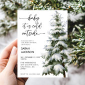 Baby shower d'hiver Invitation set, bébé il fait f