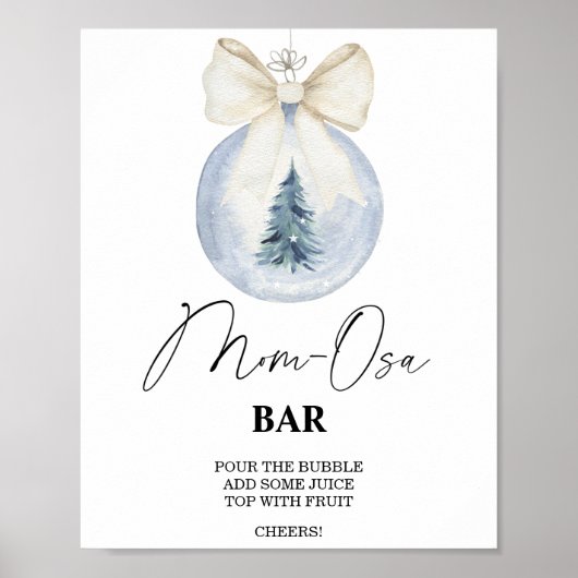 Baby shower d'hiver \ Maman-osa bar Poster (Devant)