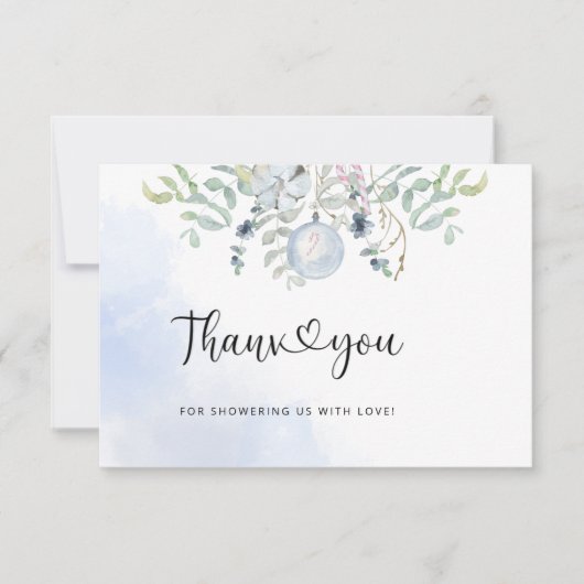 Baby shower d'hiver merci (Devant)