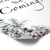 Baby shower d'hiver Merci pour venir Poster (Coin)
