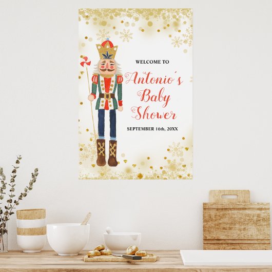Baby shower d'hiver Nutcracker Affiche de bienvenu (Cuisine)