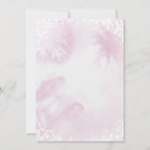 Baby shower d'hiver rose Merci neige beaucoup cart (Dos)