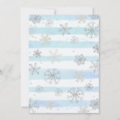 Baby shower d'hiver Snowflakes Invitation (Dos)