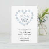 Baby shower d'hiver Snowflakes Invitation (Debout devant)