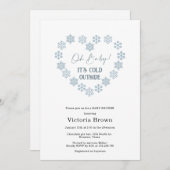 Baby shower d'hiver Snowflakes Invitation (Devant / Derrière)