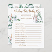 Baby shower d'hiver Voeux pour la carte bébé (Devant / Derrière)