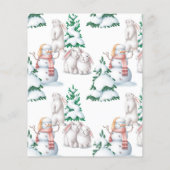 Baby shower d'hiver Voeux pour la carte bébé (Dos)