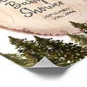 Baby shower d'hiver Woodland Affiche de bienvenue (Coin)