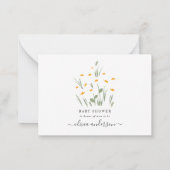 baby shower diaper notitiekaartje (Achterkant)