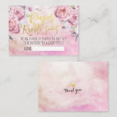 Baby shower Diaper Raffle Ticket Bohemian Flowers Informatiekaartje (Voorkant / Achterkant)